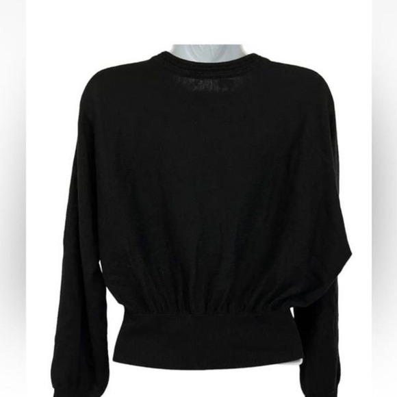 Lovers + Friends Black Wool Blend Knit Dolman Sleeve Sweater‎ Size Large - Picture 2 of 7